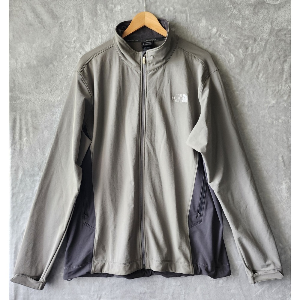 The North Face Jacket Mens Size 2XL Apex Bionic Grey Softshell Full Zip XXL
